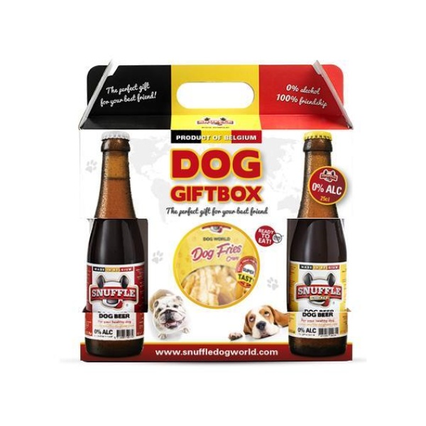 Gave eske 2 flasker øl & chips