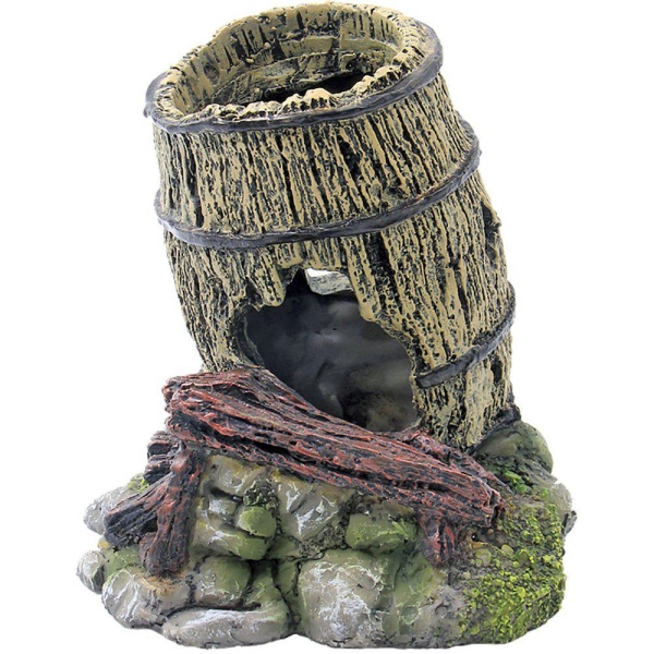 Akvariedekor tønne 12.3X12X12.8Cm
