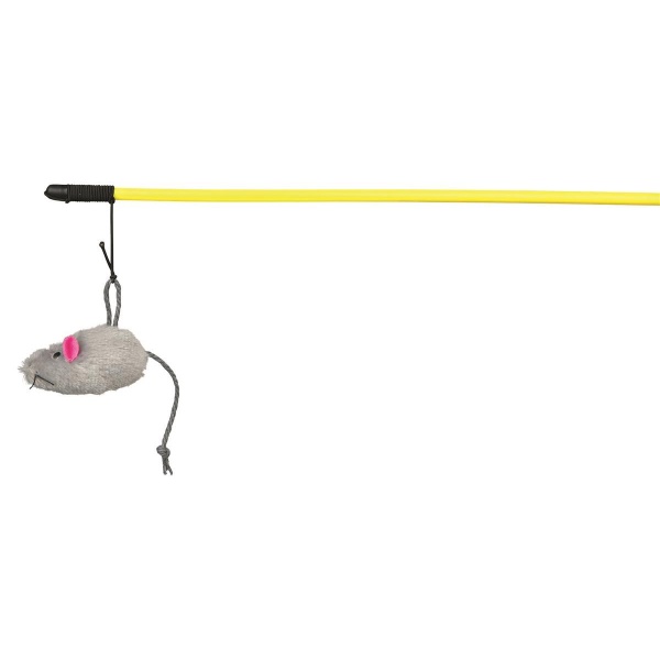 Viftepinne fiskestang med pelsmus 50 cm