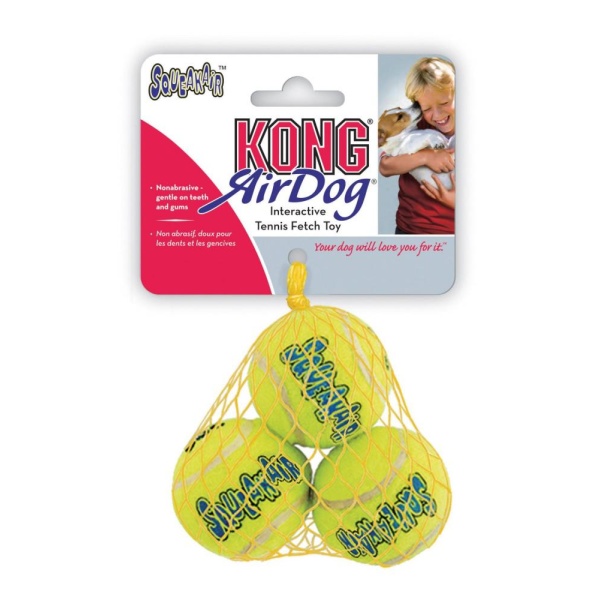 Kong Airdog Squeaker Tennisboll 3Pack S5Cm