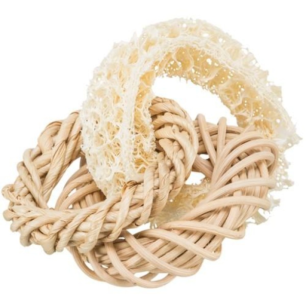 Gnagerleke 61828 Ringer Av Loofah/Rotting/Mais Ø13Cm