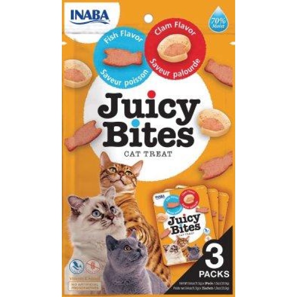 Churu Cat Juicy Bites Fish/Clam 3St