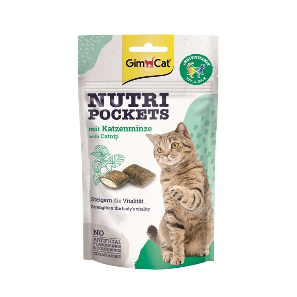 Gimcat Nutri Pockets gobiter katt Multi-Vitamin & Catnip 60G