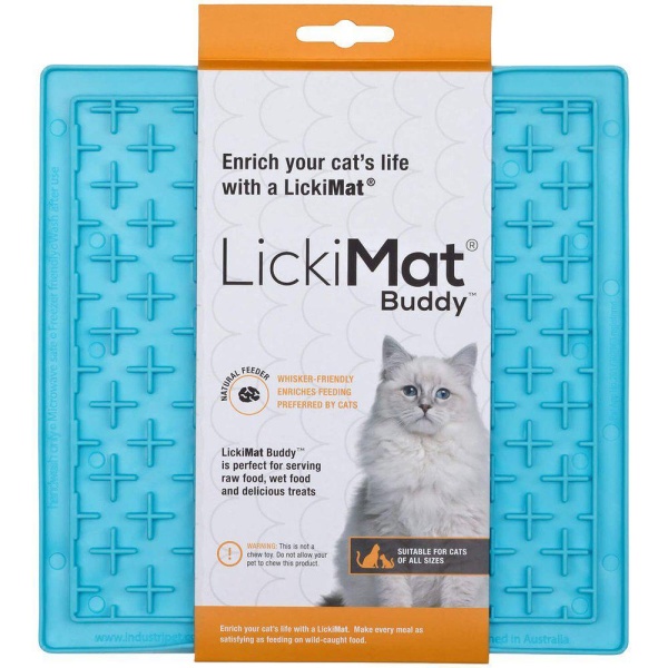 Lickimat Cat Buddy Lyseblå 20X20Cm