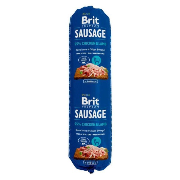 Brit pølse Lam & Kylling 800 gr