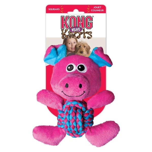 Kong Weave Knots Pig M 8X20X22Cm