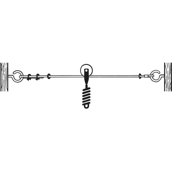 Løpestreng med wire og fester 15 cm - Bilde 2