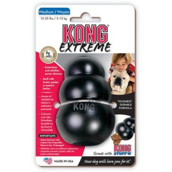 Kong Extreme Svart M 9X6Cm