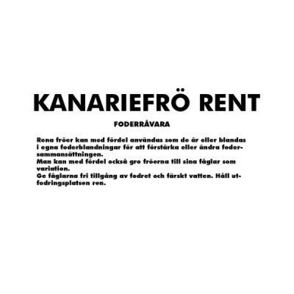 Kanarifrø Ren 5Kg - Bilde 2