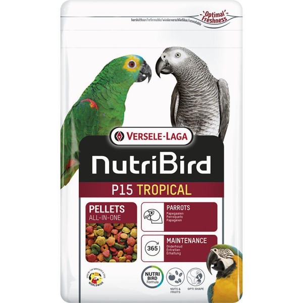 Nutribird P15 Papegoj Underhållspelletstropical 1Kg