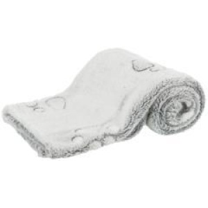 Nando Teppe myk Fleece, 100X70 Cm, Lysegrå
