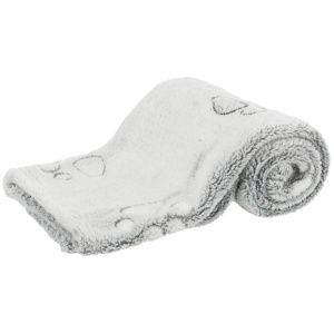 Nando Teppe, myk Fleece, 75X50 Cm, Lysegrå
