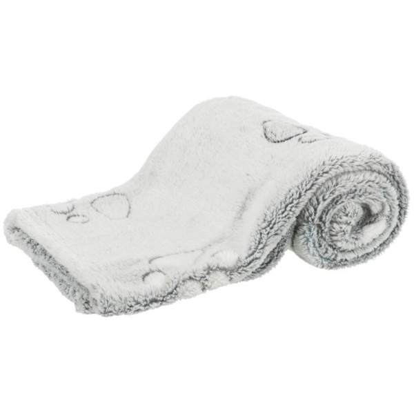Nando Teppe, myk Fleece, 75X50 Cm, Lysegrå