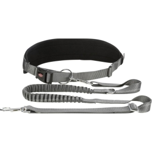 Waist Belt With Leash, 75-120 Cm/9 Cm, Black