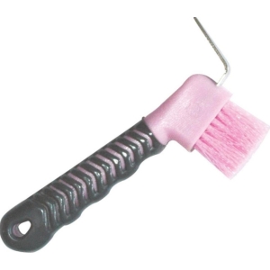 HG Hovskrape med børste Rosa