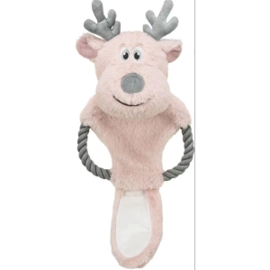 Jule-Rensdyr Med Reb, Plys/Bomuld, 47 Cm