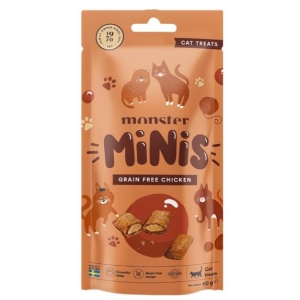 Monster Cat Minis Treats Grain Free Chicken 60 G