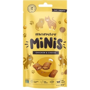 Monster Cat Minis Treats Chicken & Cheese 60 G