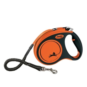Flexi Koppel Xtremem Band 5M Svart/Orange Max35Kg
