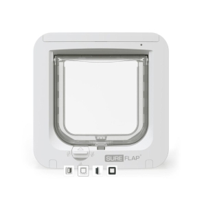 Sureflap Kattedør til chip grå/hvit